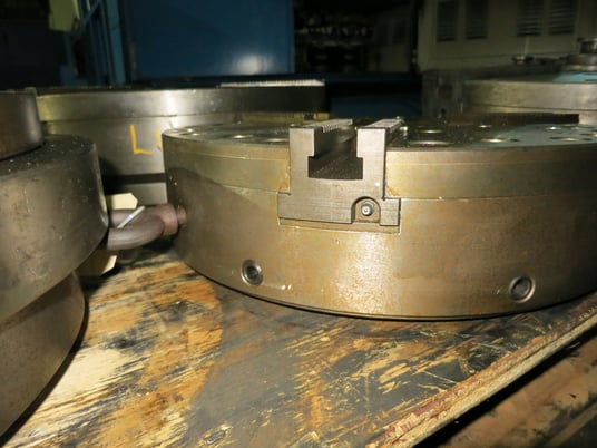 Image 3 for 18" KCM #80018, 3-jaw wedge type power chuck, 5.156" thick, 11.779" plain back, 2000
