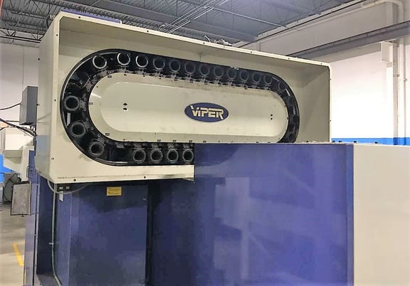 Image 6 for Mighty Viper #VMC1500AG/HV-70A, vertical machining center, 58.5" X, 28.5" Y, 24.5" Z, 4250 RPM, 32 automatic tool changer, #50 taper, , Mitsubishi M-60S CNC, 2000