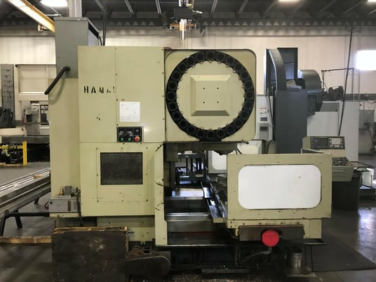 Image 2 for Hamai #MC-5VA, vertical machining center, 24 automatic tool changer, 41" X, 22" Y, 20" Z, 4000 RPM, 50 taper, 47" x23" tbl, Fanuc OM (2 available)