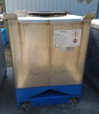 Image 1 for 300 gallon Stainless Steel IBC tank/tote, 3' 6" x3' 6" x3' H
