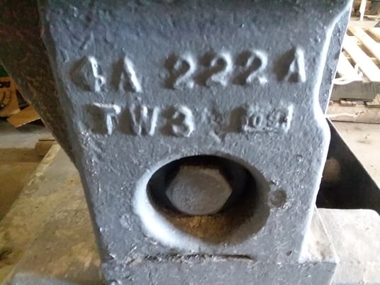 Image 4 for 4" x 4" x 1/2" Webb #4, 50 ton, 1" hold punch capacity, 1/2" shear capacity, 3/8" coper, s/n 55S34