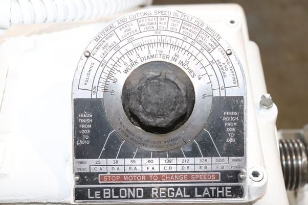 Image 4 for 13" x 20" LeBlond #Regal, 6" 3-Jaw chuck, 25-1000 RPM, 1" thru hole, 48" threading ranges (2 available)