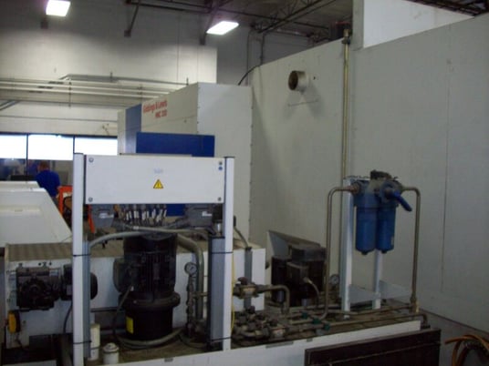 Image 5 for Giddings & Lewis #HMC-230, horizontal machining center, 100 automatic tool changer, 47" X, 39" Y, 39" Z, 6000 RPM, #50, 4-Axis, Fanuc 160i-MB, chip conveyor, tooling, 2003
