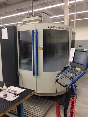 Image 1 for Agietron Charmilles #Mikron-UCP600-Vario-5-Axis, horizontal machining center, 30 automatic tool changer, 23.6" X, 17.7" Y, 17.7" Z, 20000 RPM, HSK63, 40 HP, Heidenhein iTNC530, probe, chip conveyor, thru spindle coolant, 2007