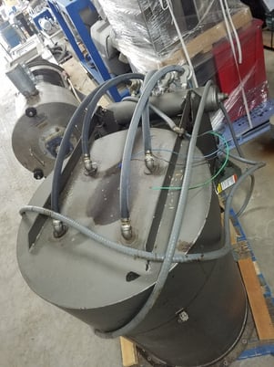 Image 4 for Carbon Steel dust collector, 29" diameter x 15" T/T with 22" deep cone bottom hopper, bin vent / filter receiver