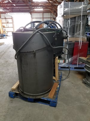 Image 7 for Carbon Steel dust collector, 29" diameter x 15" T/T with 22" deep cone bottom hopper, bin vent / filter receiver