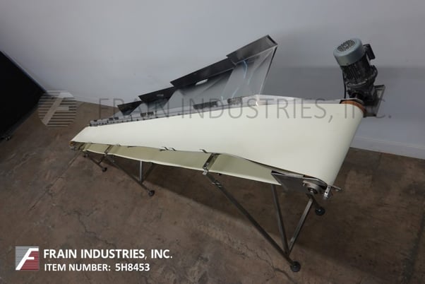 Image 2 for 19" wide x 19' long Conveyor Mfg & Service Inc., inclined Stainless Steel conveyor belt