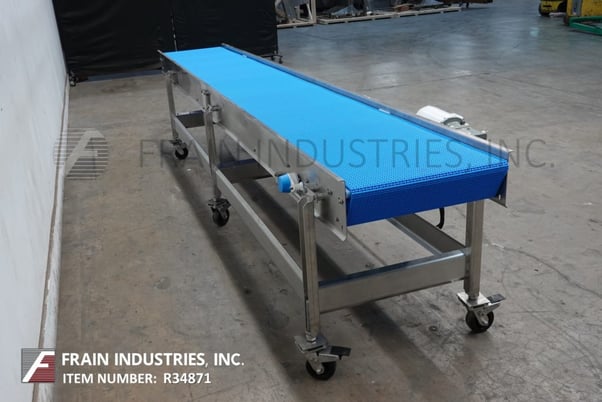 Image 2 for 24" wide x 15' long, BMI / Benda, table top conveyor, Stainless Steel frame