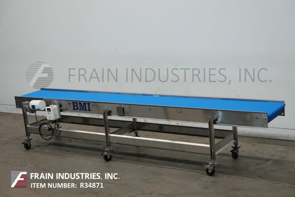 Image 5 for 24" wide x 15' long, BMI / Benda, table top conveyor, Stainless Steel frame
