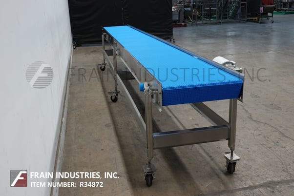 Image 2 for 24" wide x 20' long, BMI / Benda, table top conveyor, Stainless Steel frame