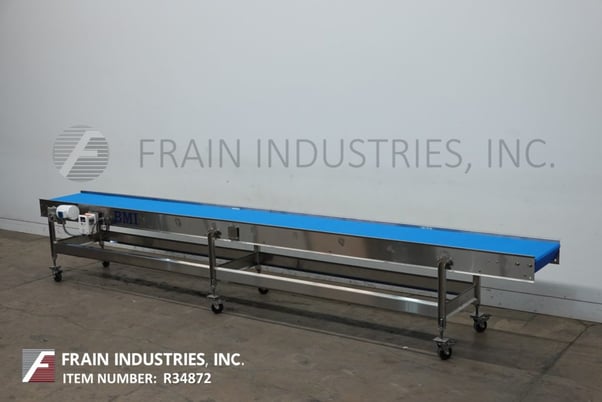 Image 5 for 24" wide x 20' long, BMI / Benda, table top conveyor, Stainless Steel frame