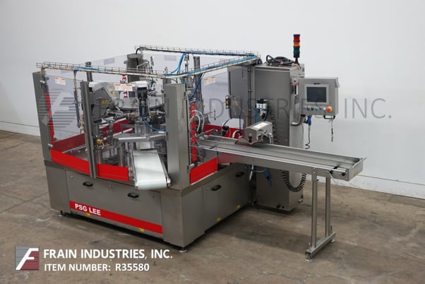 Image 1 for PSG Lee / PPI Inc #RP-8TZ-30, automatic, rotary intermittent motion, pre-made pouch monobloc, filler, sealer with zipper attachment rated up to 50 pouches per minute