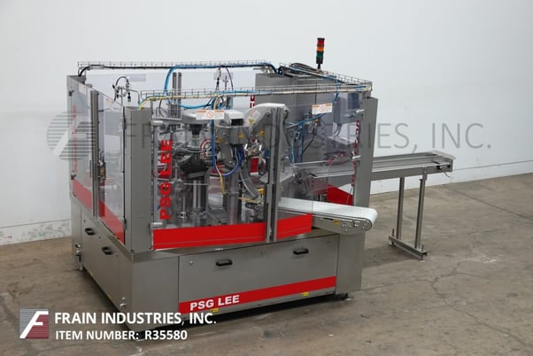 Image 5 for PSG Lee / PPI Inc #RP-8TZ-30, automatic, rotary intermittent motion, pre-made pouch monobloc, filler, sealer with zipper attachment rated up to 50 pouches per minute
