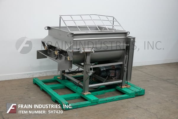 Image 1 for 60 cu.ft. Rietz #RS-28-K5606, dual trough ribbon blender, 304 Stainless Steel, (2) 30 HP chain to sprocket motor drives