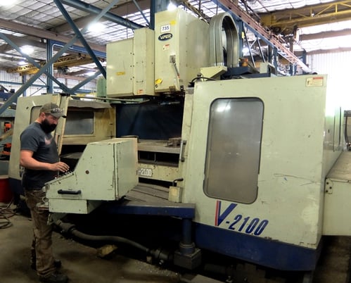 Image 1 for Mighty Viper #VMC2100AG, 81" X, 41" Y, 41" Z, Mitsubishi Control, Cat 50, 6000 RPM, 30 HP, 30 automatic tool changer, coolant thru spindle, 2000