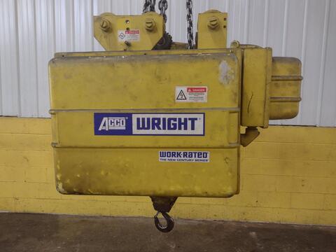 Image 8 for 1 Ton, Acco Wright #C2W02, powered cable hoist, 36' lift, 36 FPM, 5 HP, motorized trolley