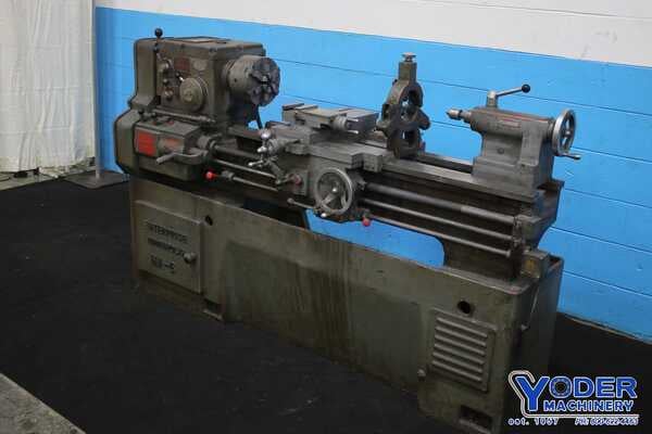Image 1 for 15" x 40" Enterprise #NA-6, gap bed engine lathe, 9" swing over cross slide, inch/metric, 6-jaw 8" chk, 3 HP, #74776
