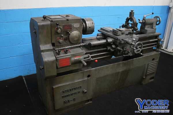 Image 9 for 15" x 40" Enterprise #NA-6, gap bed engine lathe, 9" swing over cross slide, inch/metric, 6-jaw 8" chk, 3 HP, #74776