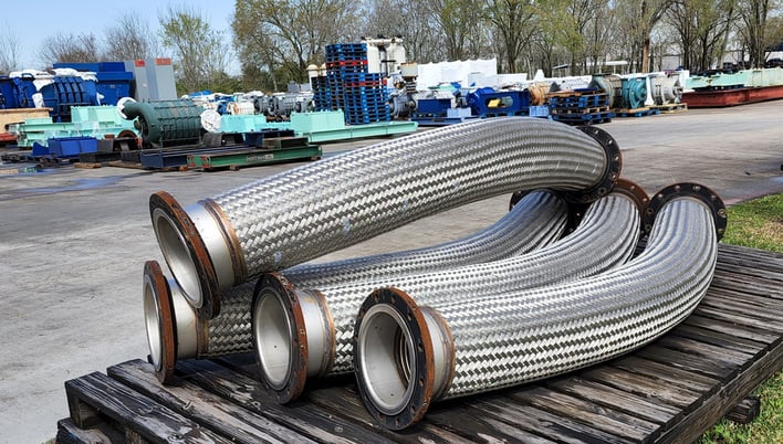 Image 3 for Braided hoses, braided Stainless Steel flanged, #150, 6", 8", 10", 12" diameter, 75 psi