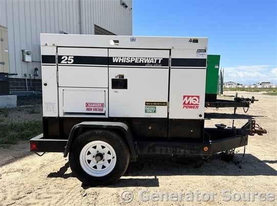 Image 1 for 20 KW Multiquip #DCA25USI, diesel, sound atternuated enclosure mounted on trailer, 783 hours, #89368