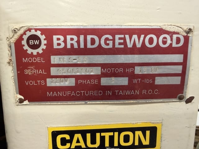 25" Bridgewood #BWB-S-25, Wide Belt Sander - Image 10