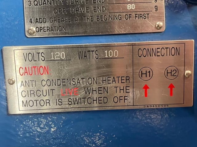 125 HP 3600 RPM Teco Westinghouse, Frame 444TS, TEFC BB, 575 Volts, New Surplus - Image 7