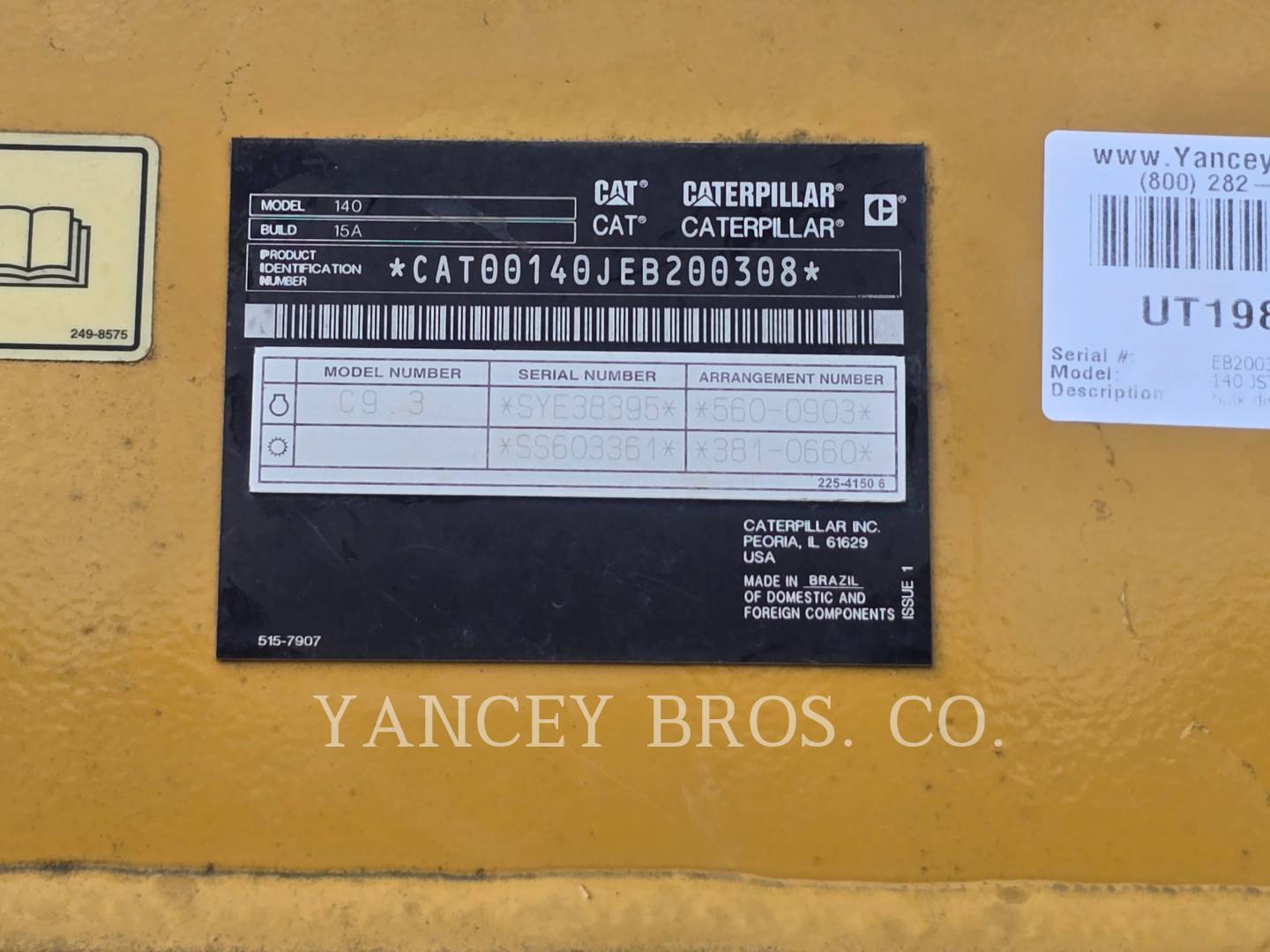 Caterpillar 140-15, Motor Grader, 4216 hours, S/N: EB200308, 2021 - Image 6