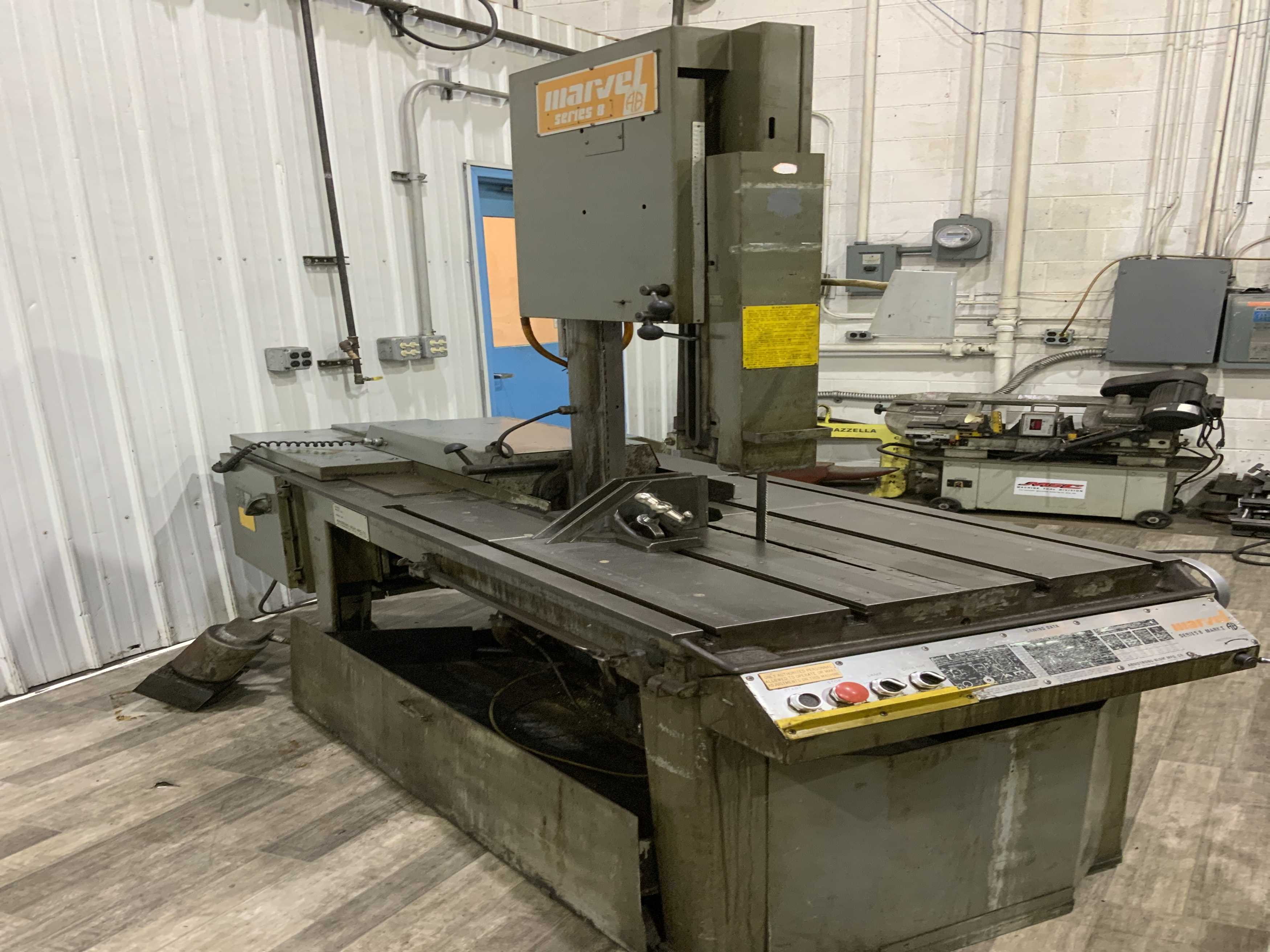 18" x 20" Marvel #Series-8-Mark-I, vertical tilt frame band saw, 1" blade, coolant with side pans, 2 HP, 1987 - Image 3