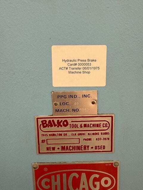 60/90 Ton, Dreis & Krump #810-L, hydraulic press brake, foot operated controls, front work support tables - Image 5