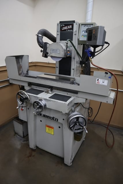 6" x 18" Okamoto #LINEAR-618, hand feed surface grinder, Heidenhain 2-axis digital read out, Walker EM chuck - Image 2