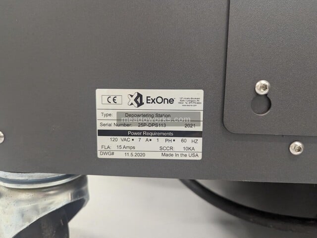 ExOne #X1-25PRO, Binder Jet 3D Printer, 15-3/4" x 9-13/16" x 9-13/16" build volume, depowdering station, cure - Image 8