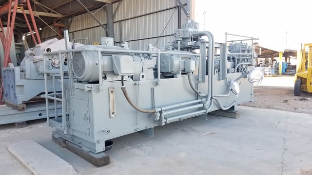 400 Ton, Erie, 4-post horizontal, 175" stroke, 245" DLO, 36" x40" bed area, 200 HP hydraulic system, PLC, 1994 - Image 8