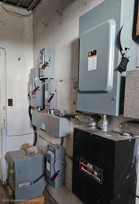 50 HP American Rotary, Heavy Duty Rotary Phase Converter System, 600 Volts transformer, accessory & - Image 10