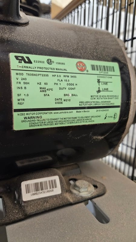 11.2 cfm, 150 psi, King #KC-6160V3, Reciprocating Air Compressor, 60 gallon vertical tank, cast iron - Image 3