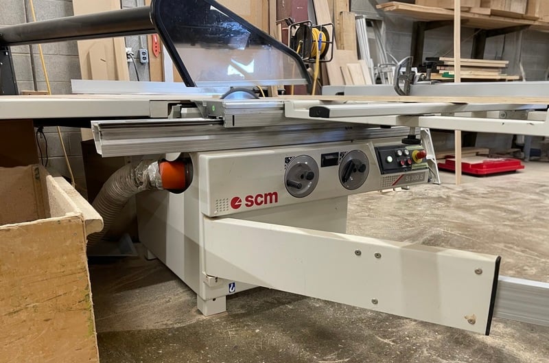 SCM #SI300S, Sliding Table Saw, 63" squaring stroke, 12" blade, 60" rip capacity, 3.9" max. blade projection - Image 1