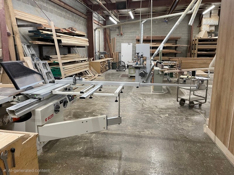 SCM #SI300S, Sliding Table Saw, 63" squaring stroke, 12" blade, 60" rip capacity, 3.9" max. blade projection - Image 3