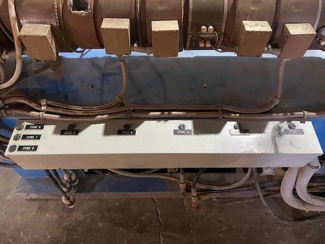 4.9" KMD, twin screw extruder, 125mm, 100 HP DC, nitrided barrel & screws, 200 hours, 3 component blender - Image 3