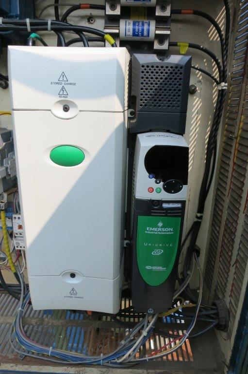 3.5" NRM #PM70, sheet extrusion line, 24:1 L/D, water cooled, 75 HP AC, 3-roll sheet stack, 41" wide chill - Image 9