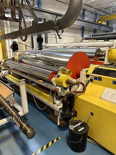 4.5" & (2) 2.5" Extrusion Web Line, 30:1 L/D, fluoropolymer, 84" trimmed web width, 10-250 FPM, winder, 26" - Image 3