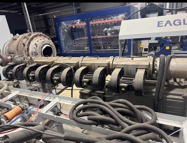 Eagle #190/38-125/25, HDPE pipe extrusion line, dual single screw, NEW - Image 2