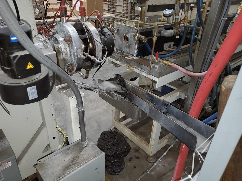 2.4" Krauss Maffei #KME-60-SX, profile extrusion line, 60mm, Calstream CT2500 calibration table, Zumbach - Image 9