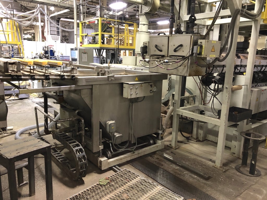 3.9" Reifenhauser, monofilament extrusion line, 100mm extruder, die, ovens, godets, strand line, 2002 (2 - Image 4