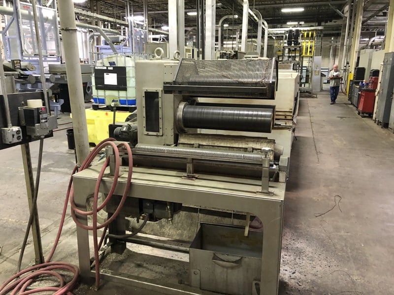 3.9" Reifenhauser, monofilament extrusion line, 100mm extruder, die, ovens, godets, strand line, 2002 (2 - Image 9
