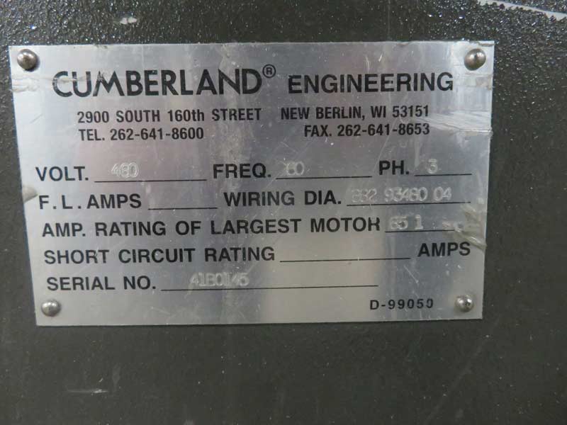 21" x 36" Cumberland #CT5090, plastic granulator, 75 HP, 3 knife twin shear rotor, 2 bed knives, tangential - Image 2