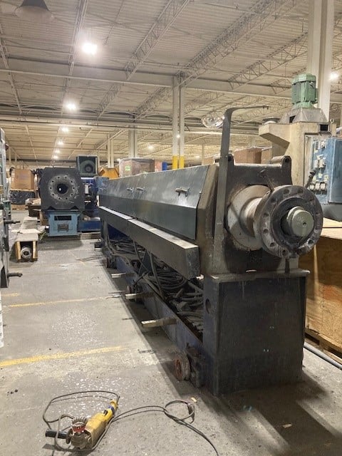 10"/6.5" Davis Standard, dual diameter vented pelletizing line, 35:1 L/D, 500 HP Reliance DC, Beringer screen - Image 4