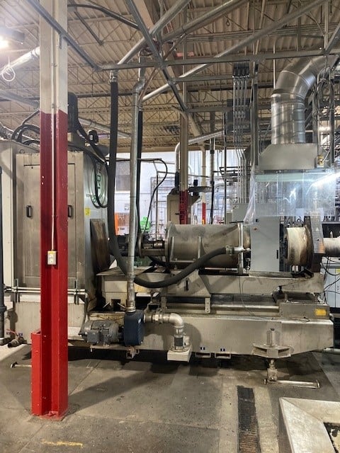 10"/6.5" Davis Standard, dual diameter vented pelletizing line, 35:1 L/D, 500 HP Reliance DC, Beringer screen - Image 7