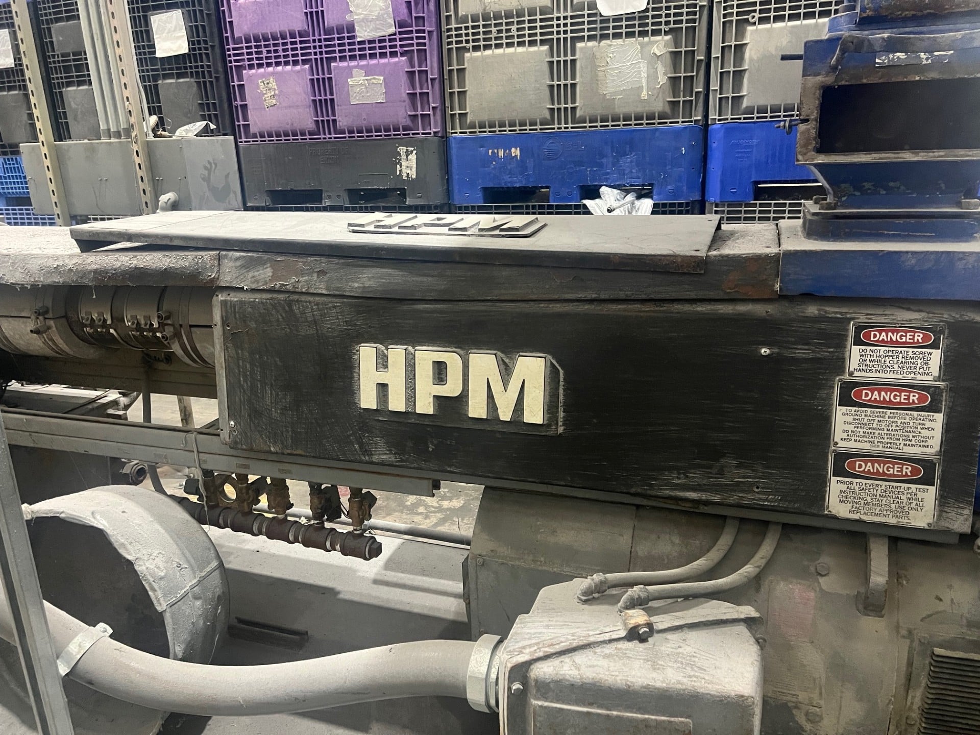 4.5" HPM, strand pelletizing extrusion line, 30:1 L/D, vented, 250 HP DC, Cumberland 8.5" strand pelletizer - Image 2