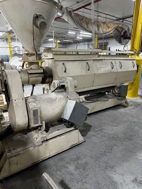4.5" PTI #Apex, strand pelletizing extrusion line, 32:1 L/D, vented, air cooled, 200 HP DC, 30 hole strand - Image 4