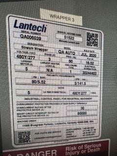 Lantech #QA-Auto, orbital pallet wrapper, 4,000 lb. capacity, automatic film cut-off, 250% pre-stretch - Image 9