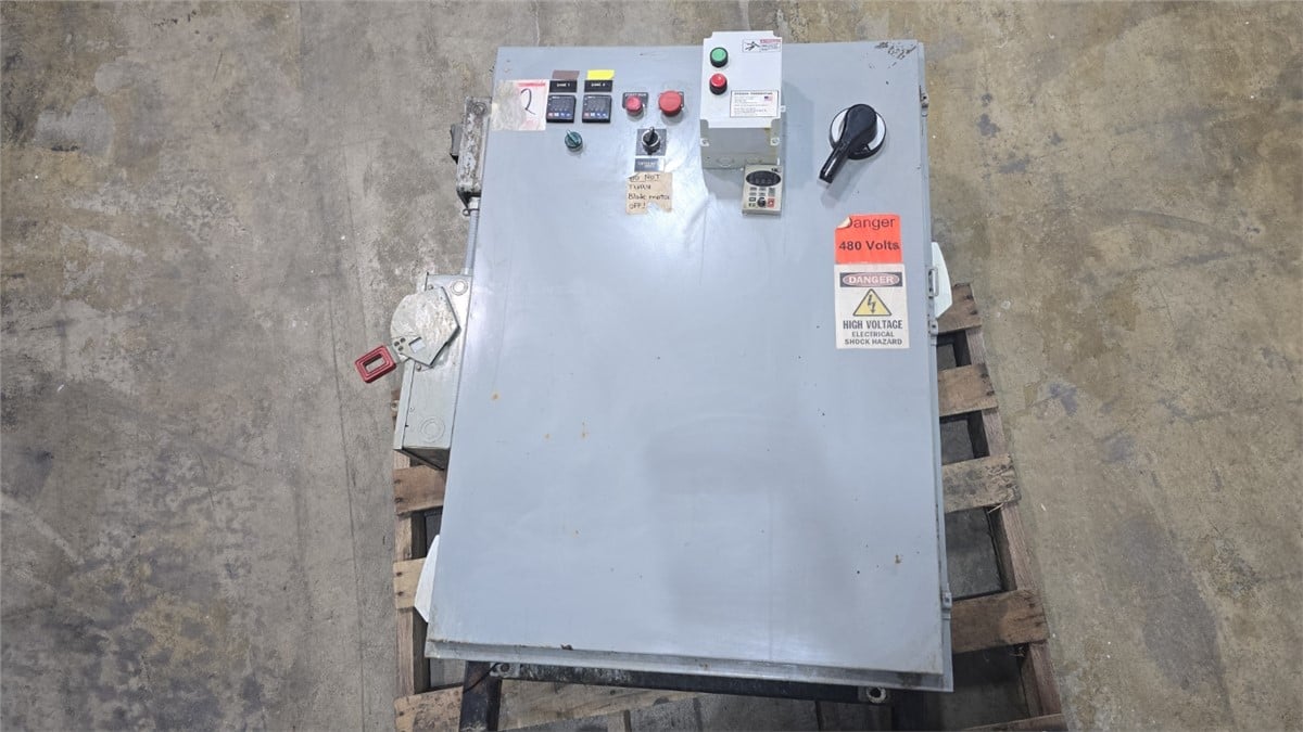 Xaloy #WRP12, water ring pelletizer, 30 hole die head, spin dryer, heat exchanger, control panel, 480 V. - Image 10